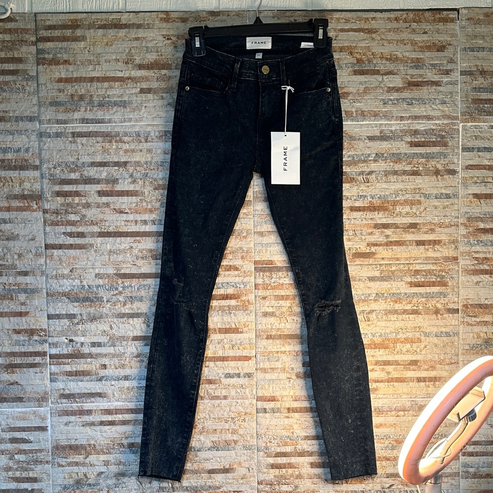 Frame Denim Black Women's Skinny Jeans - Picture 1 of 6